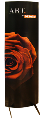 screen print, litho print, plastic feet, metal feet, UV-varnish. easy assembly, EZ-Curve, graphic sleeve