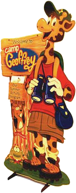 screen print, litho print, plastic feet, metal feet, UV-varnish. easy assembly, die-cut graphic, Toys R Us