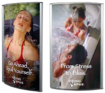 custom, counter-top, counter top, corrugate, litho, screen-print, aluminum poles, PETG