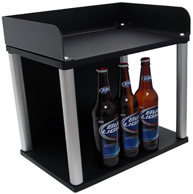 custom, MDF base, aluminum poles, Sintra top