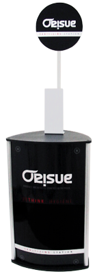 modular MDF & alumunum construction, digital graphics, easy assembly, dimensional header