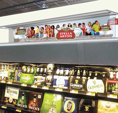 Digitally printed PETG sections mounted to MDF base